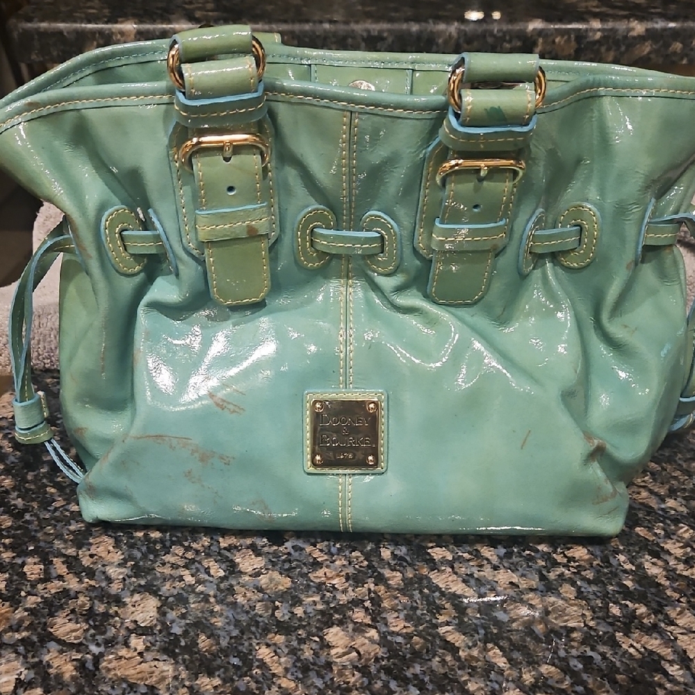 Dooney Bourke Aqua Leather Handbag